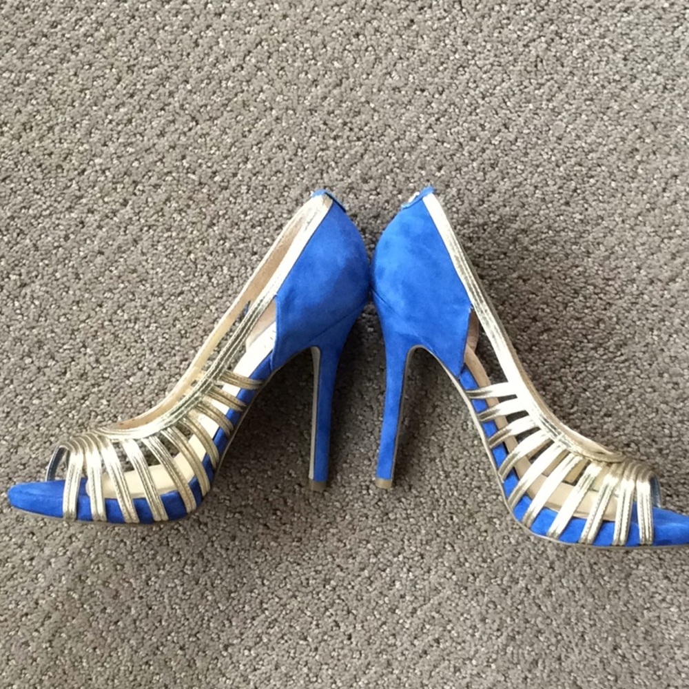 Ivanka Trump Claudine Blue 4.5” Stilettos 7.5M - Picture 7 of 7